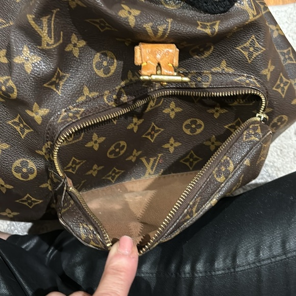 Authentic LOUIS VUITTON LV Monogram Monsouris GM Backpack Rucksack Daypack Brown - Picture 4 of 11